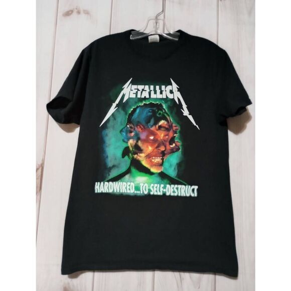 Metallica T-shirt Ladies Medium Hard Wired to Self Destruct 2018 World Tour Blac - Picture 1 of 6